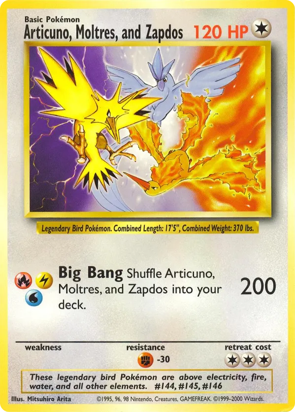 Articuno, Moltres, and Zapdos